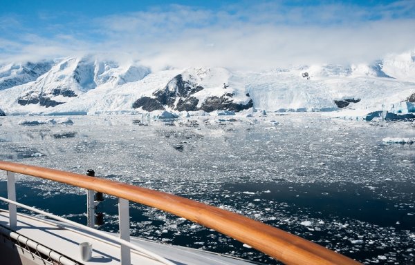 Sailing in the shore of Antarctica