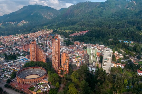 Aerial view of Bogota. Colombia