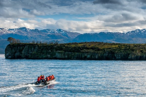 Zodiac in Tierra del Fuego, Patagonia