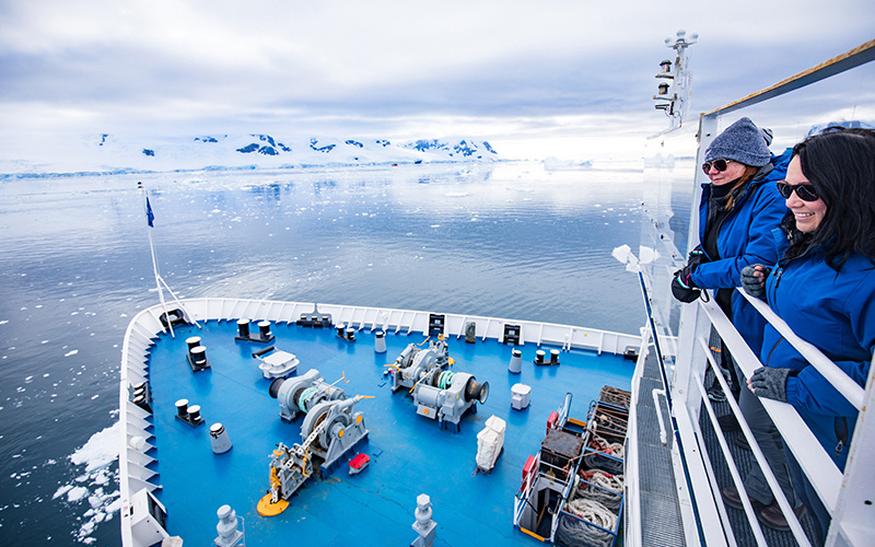 agents on Antarctica cruise ship