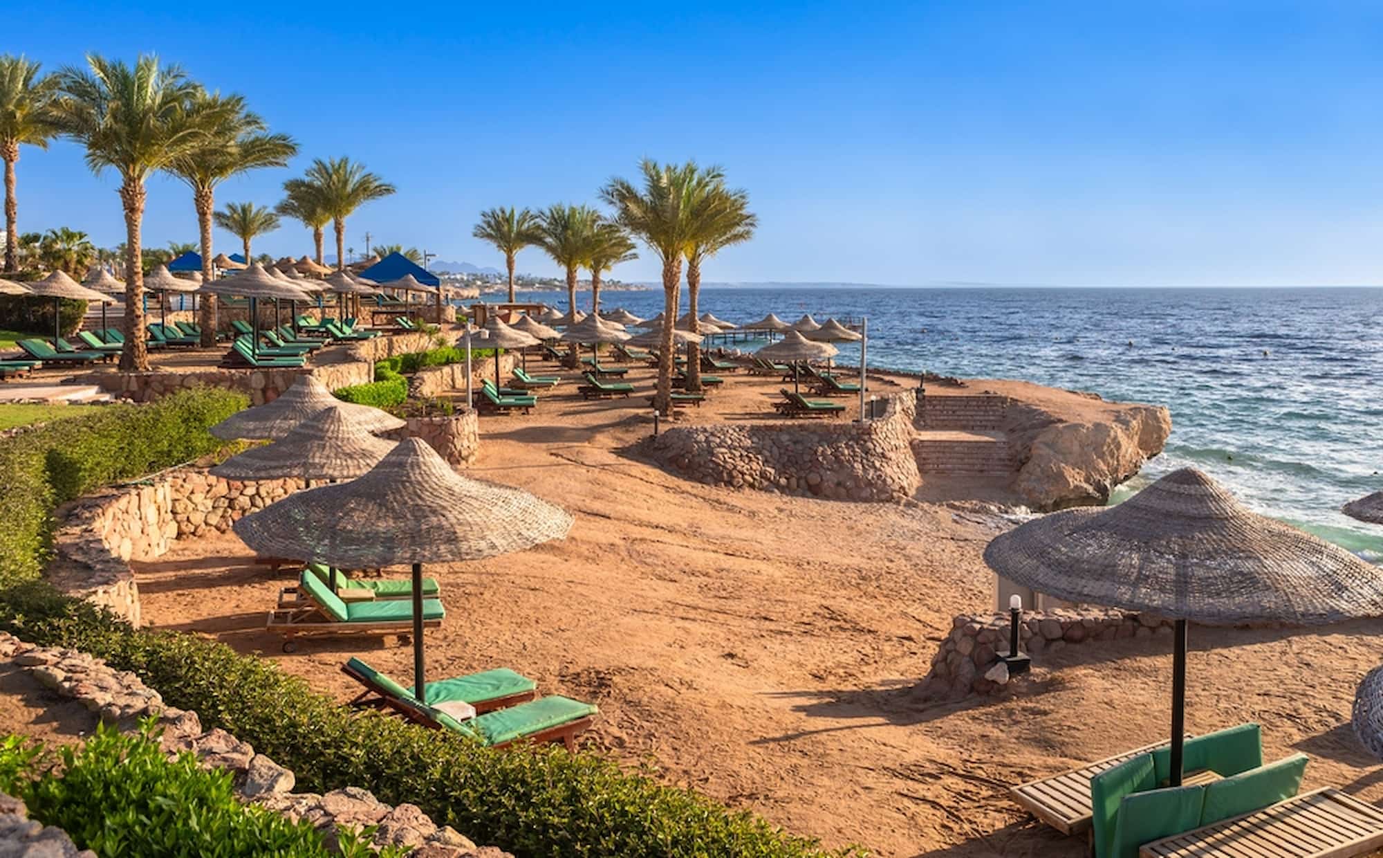 Stunning beach in Sharm El Sheikh, Egypt.