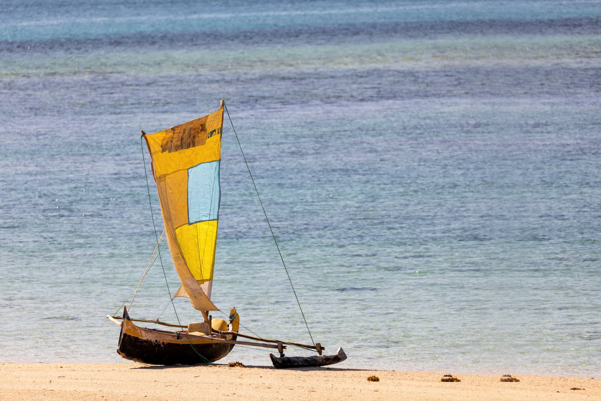 Traditional Malagasy pirogue, Nosy Be, Madagascar