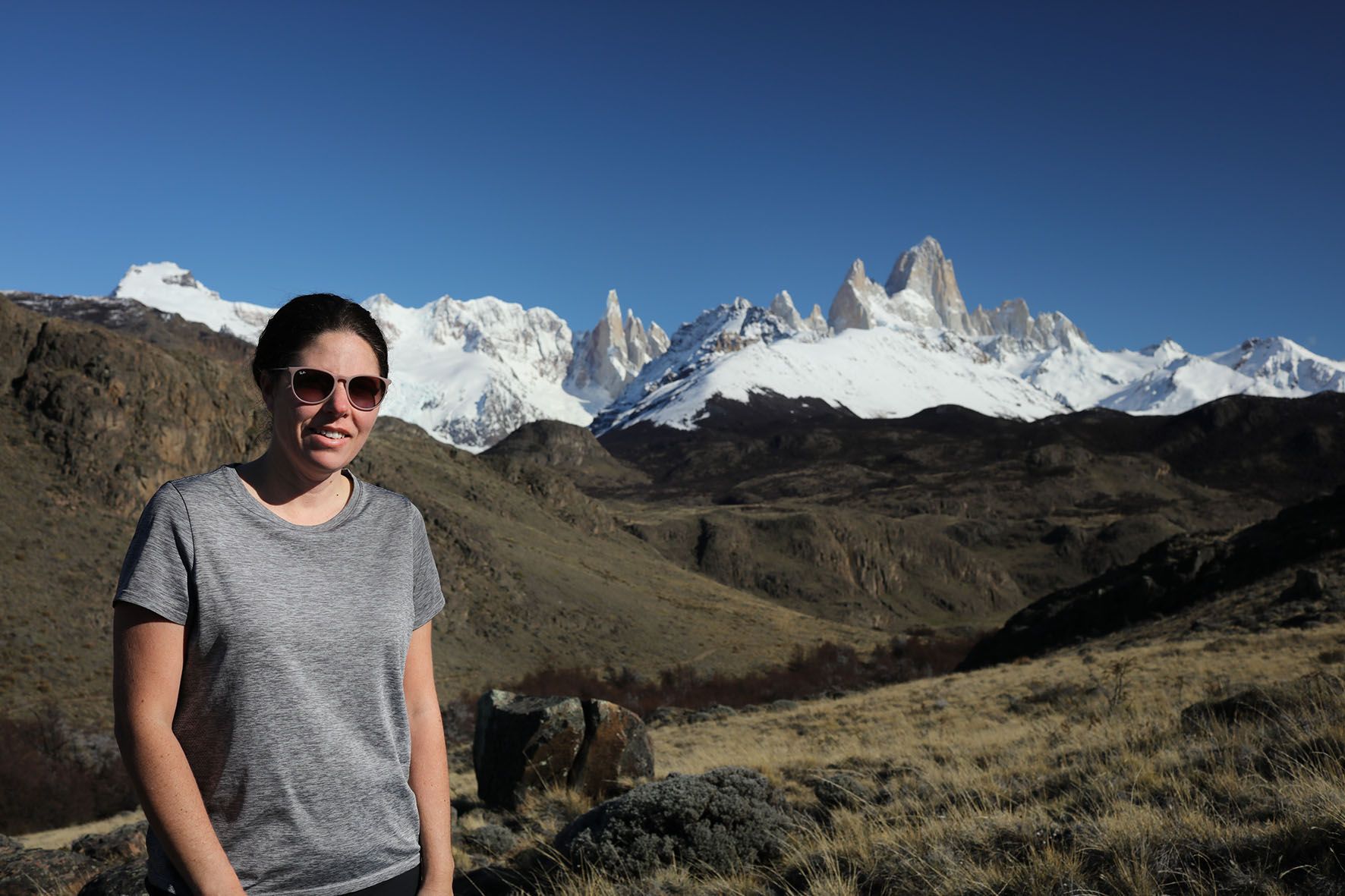 ara from Viva on a hike along the Patagonia trails