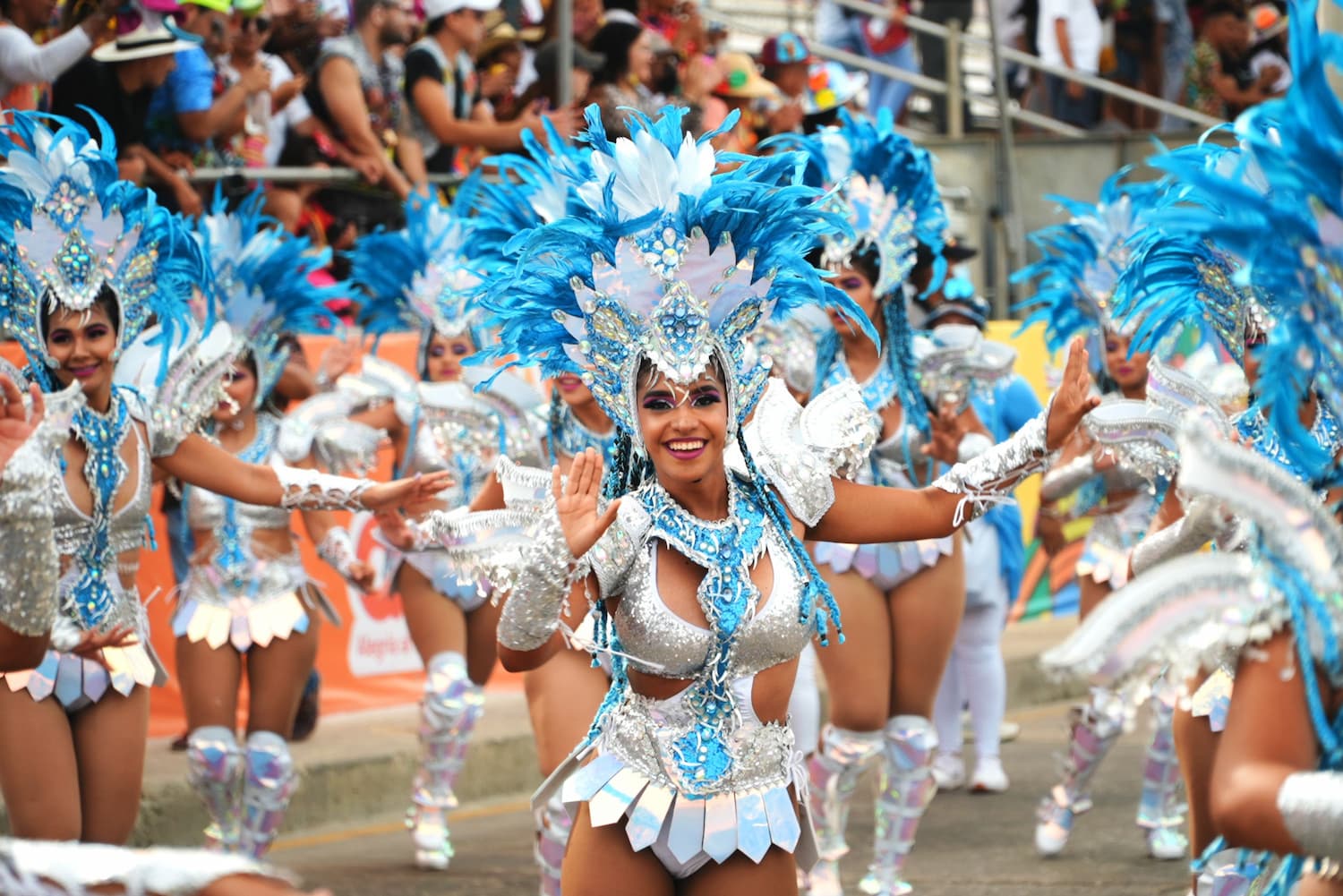 Colourful Carnaval street parade in Barranquilla, Colombia