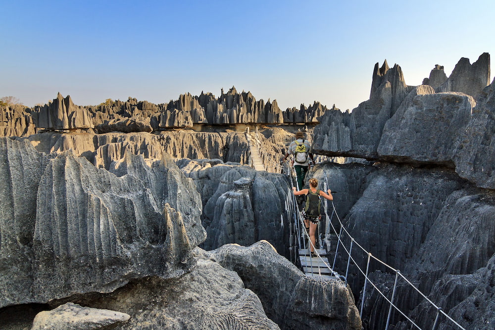 Sharp limestone formations at Tsingy de Bemaraha National Park 
