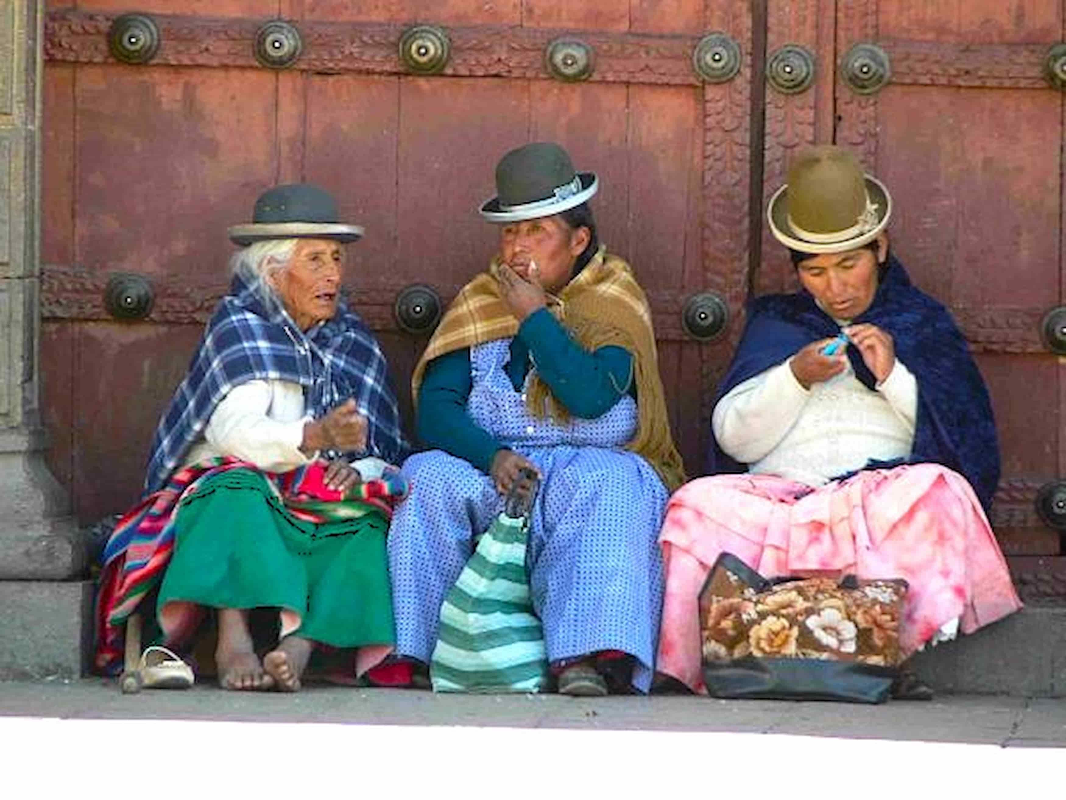 Indigenous Colitha women resting while chatting. Indigenous Colitha women resting while chatting.