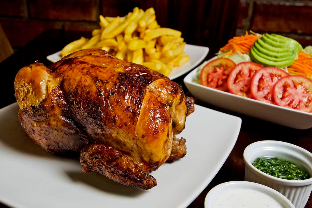 Peruvian pollo a la Brasa.