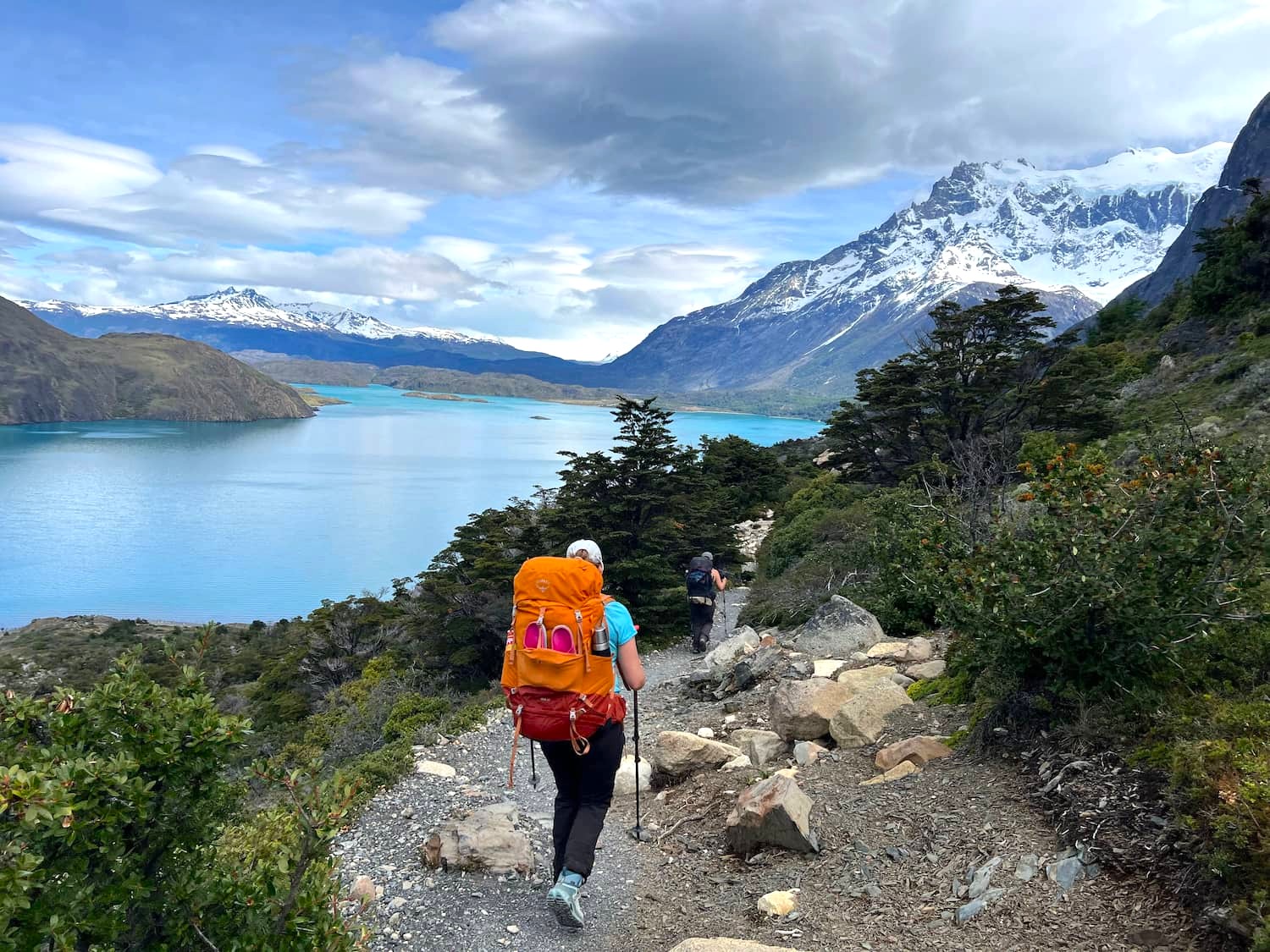 Guests taking a slow walk in Torres del Paine