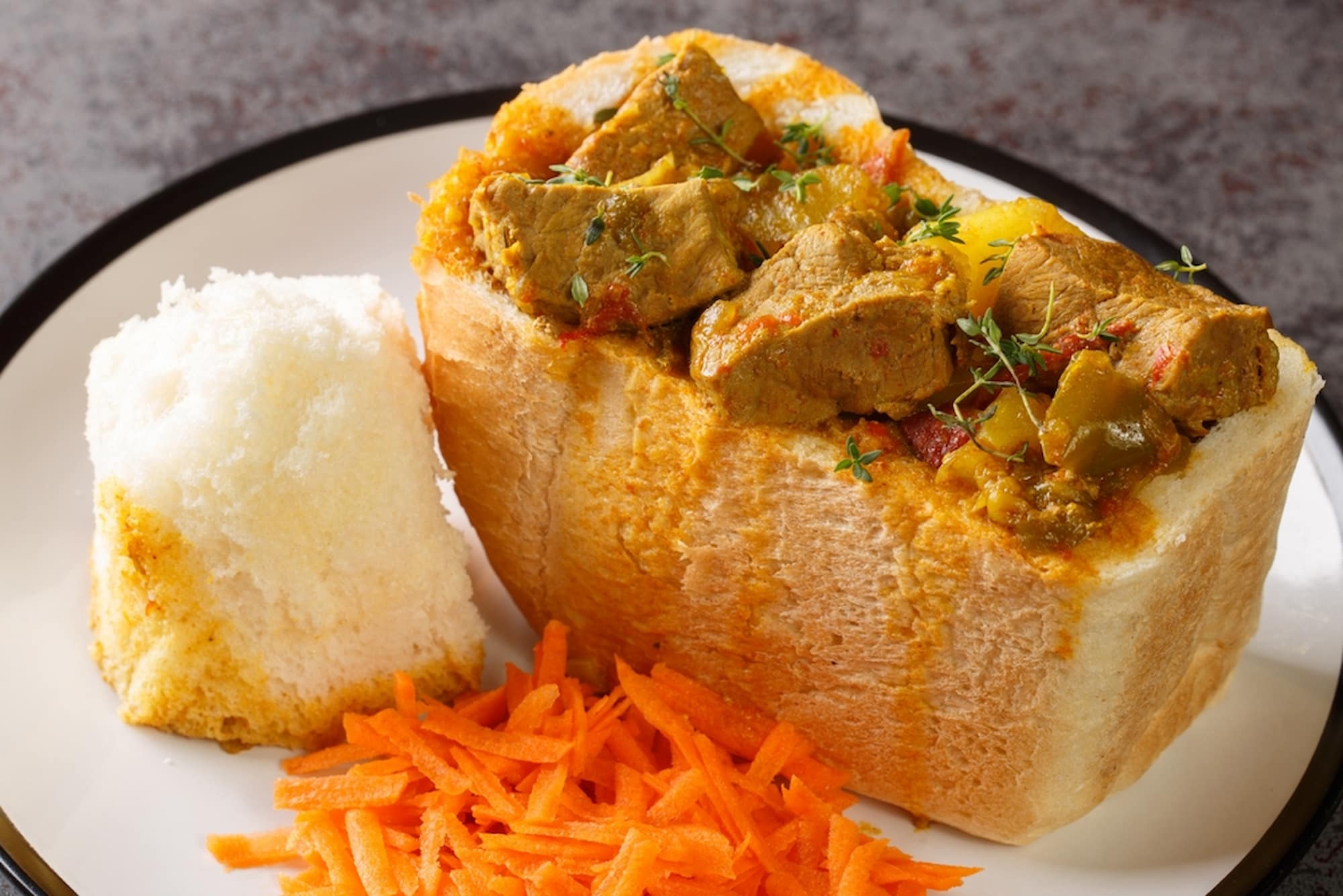 Bunny chow in Durban, South Africa