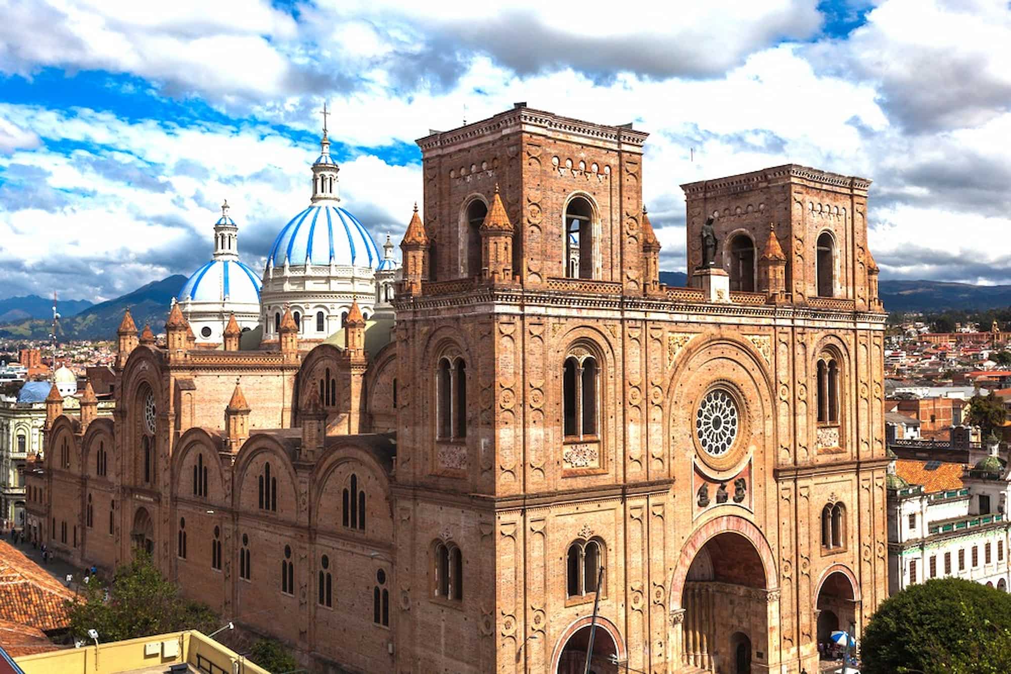 Cathedral of Immaculate Conception of Cuenca, Ecuador.