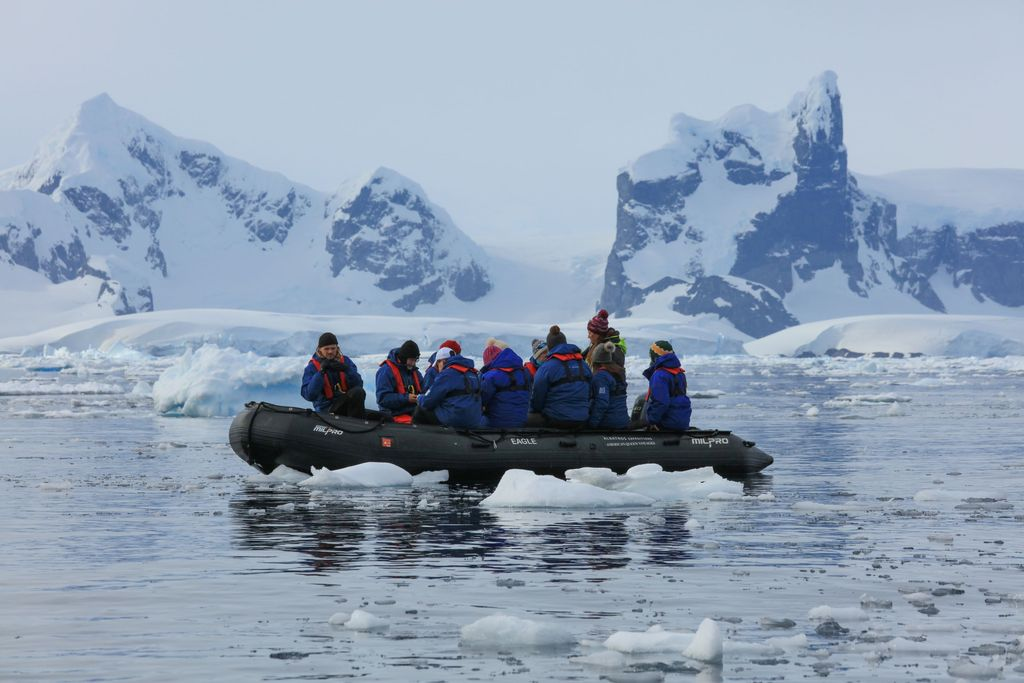 Zodiac cruising.