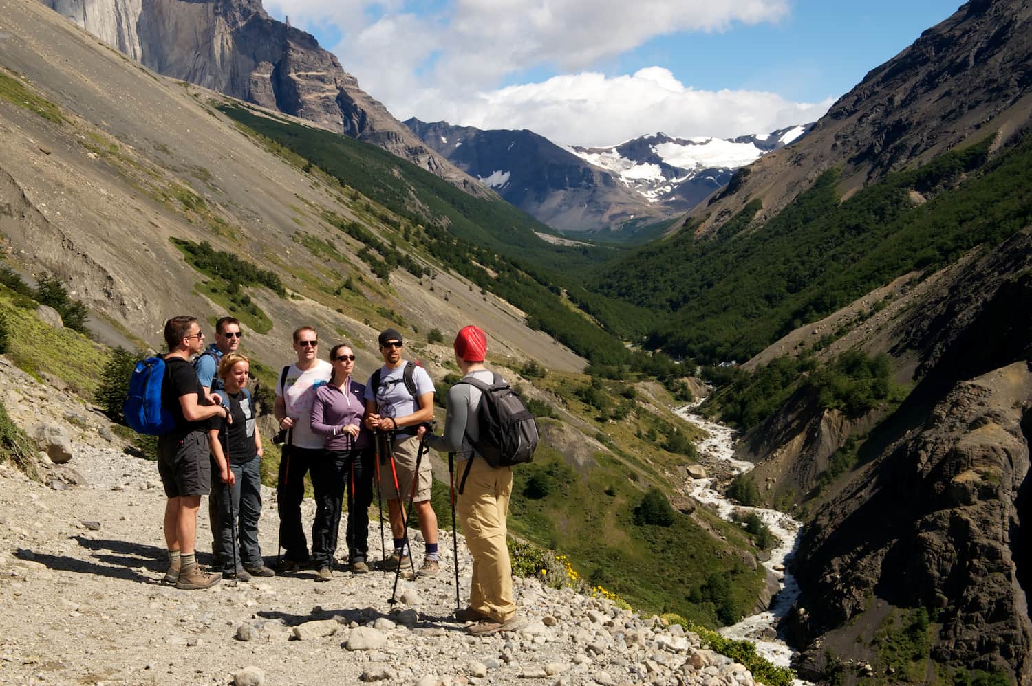 A guided hike in Ascencio valley, Torres del Paine