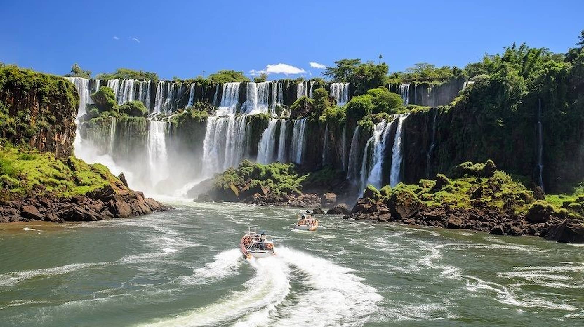 Part of The Iguazu Falls seen from the Argentinian National Park
