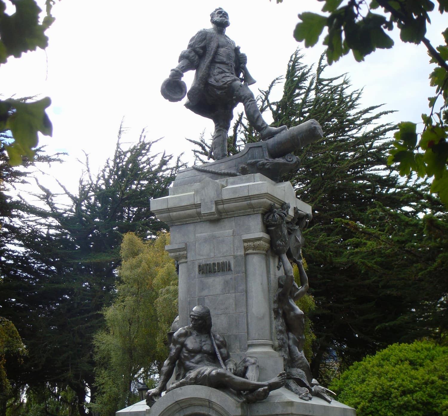 Ferdinand Magellan memorial statue in Punta Arenas