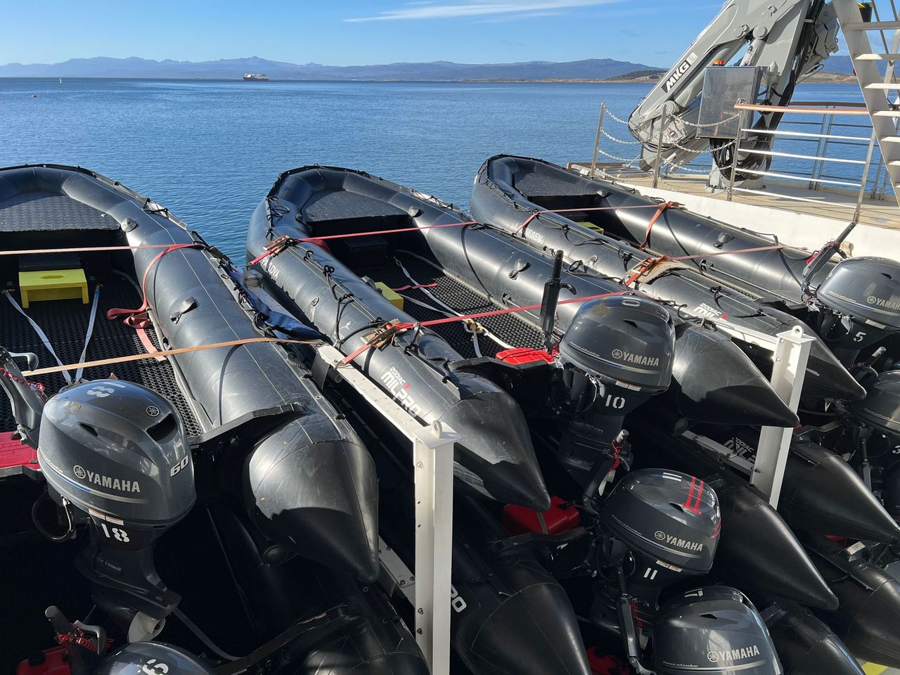 Fully equipped Zodiac boats always ready for your safety.